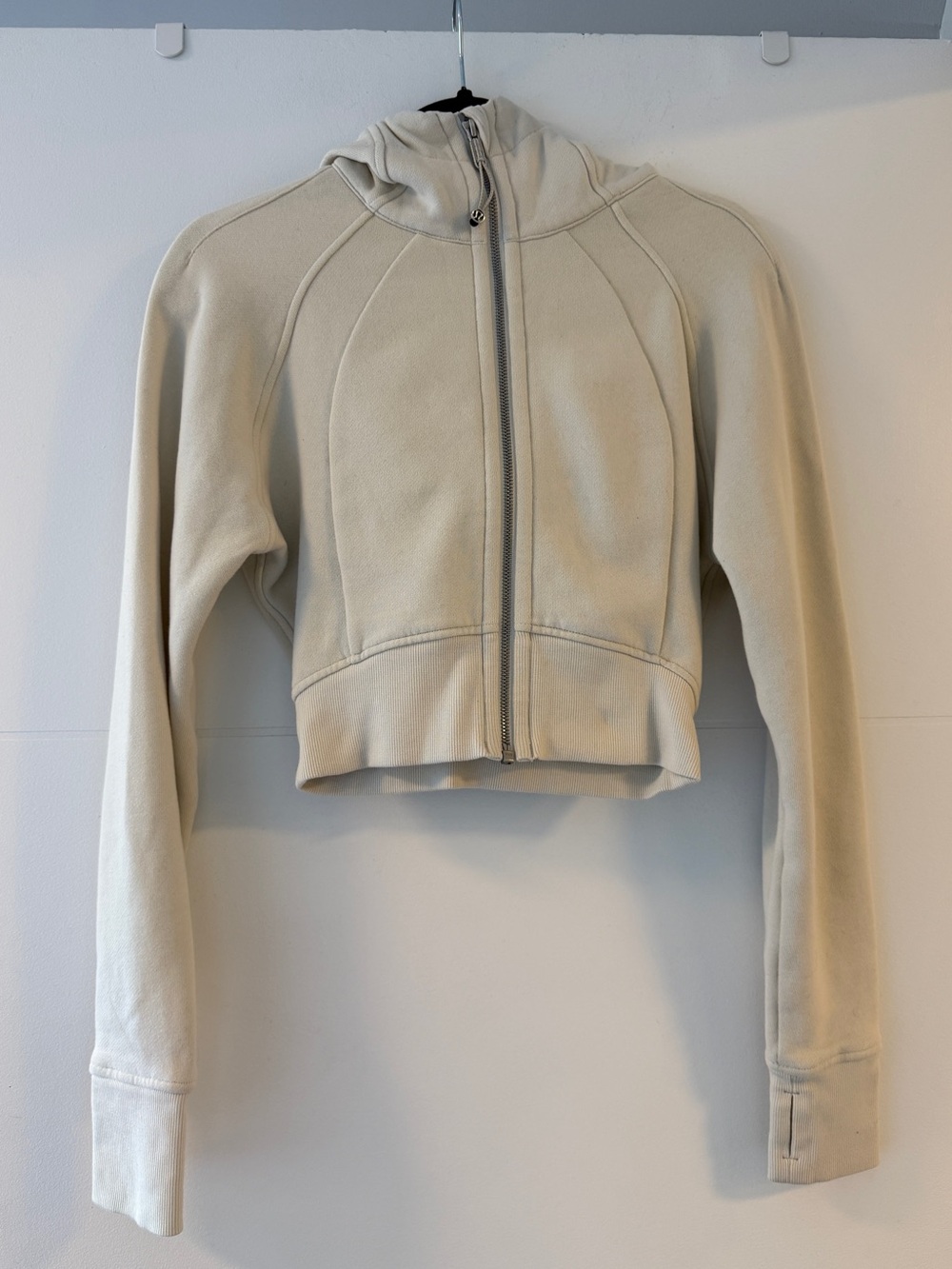 Lululemon Scuba Full-Zip Cropped Hoodie Bone XS/S